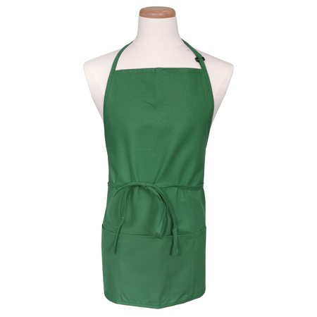 CHEF REVIVAL Chef 24/7Adjustable Bib Apron - Kelly Green 612BAFH-GN